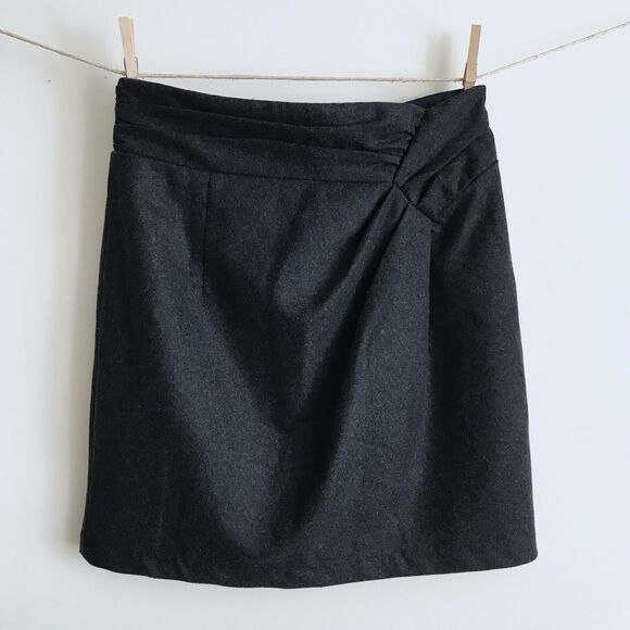 Nanette Lepore Francoise‎ Skirt Wool Blend Career Pleated Pencil Womens Size 8 - Picture 1 of 12